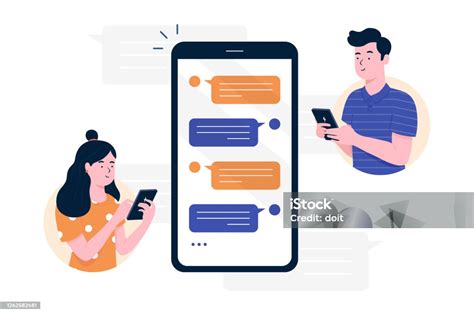 Texting/chatting through app .
